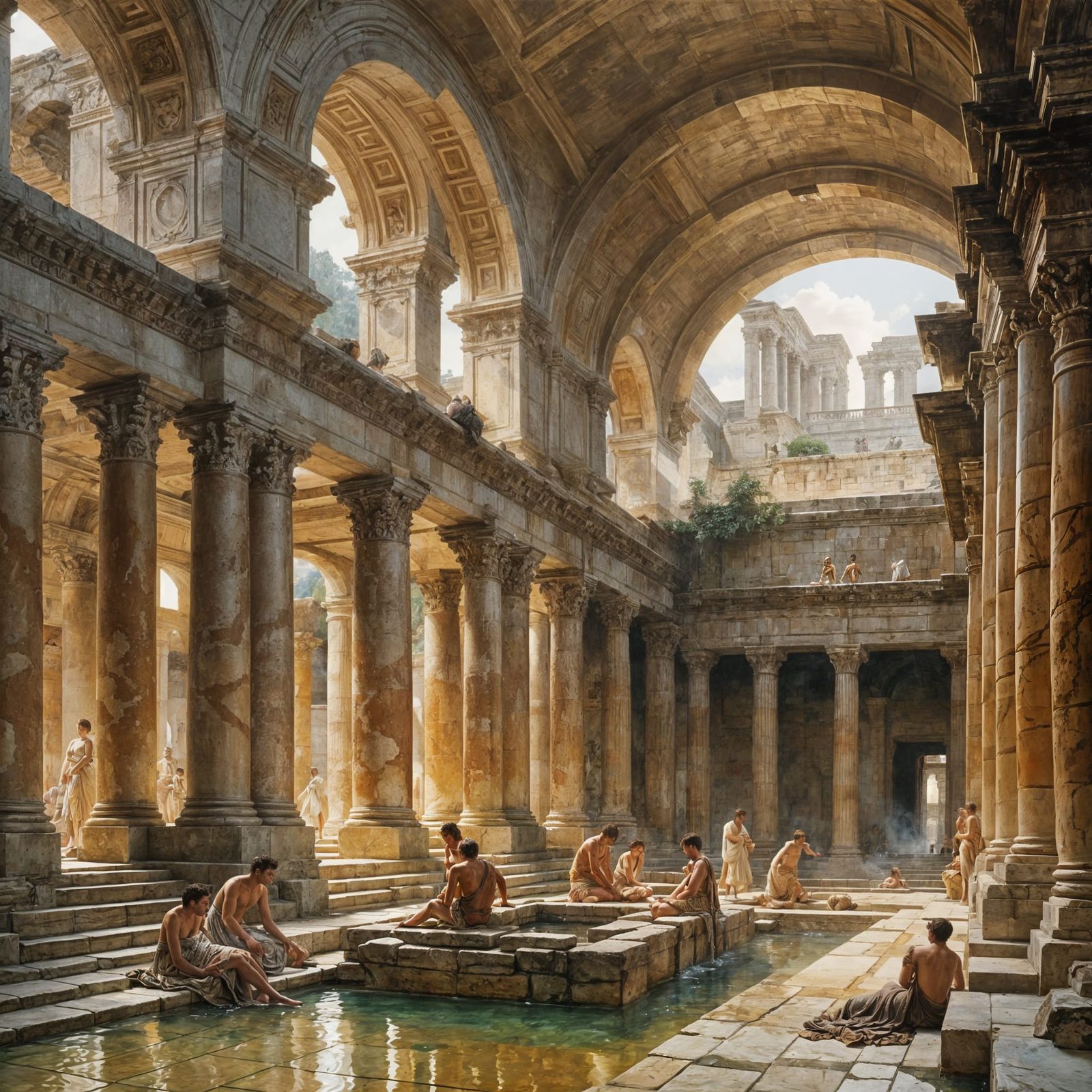 Roman baths 2  by @Rick Summerstorms