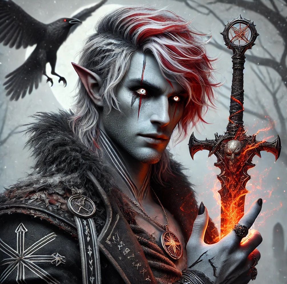 Kaelthar Duskbane, Half-Drow Hexblade