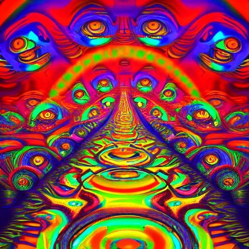 Psychedelic road trip - AI Generated Artwork - NightCafe Creator