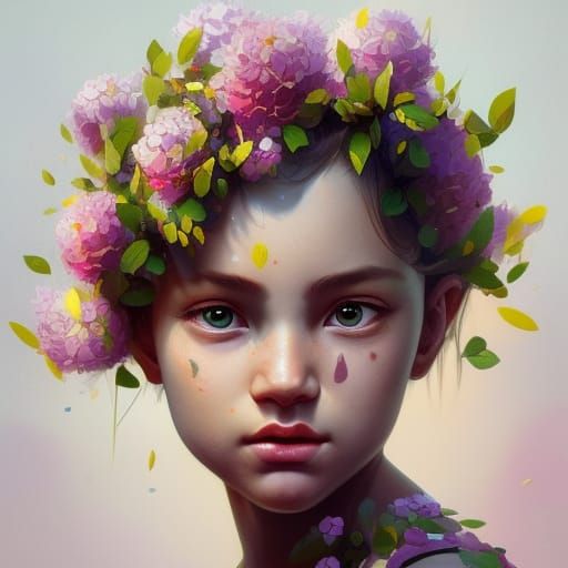 Flower girl - AI Generated Artwork - NightCafe Creator