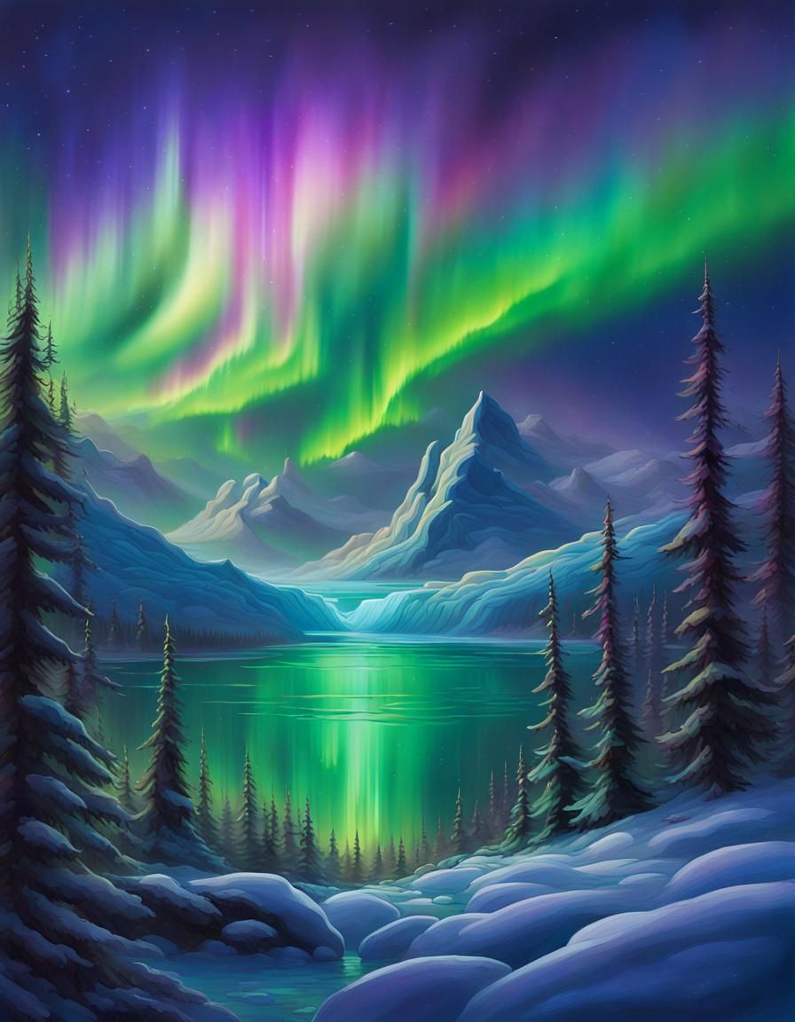 Aurora Borealis. - AI Generated Artwork - NightCafe Creator