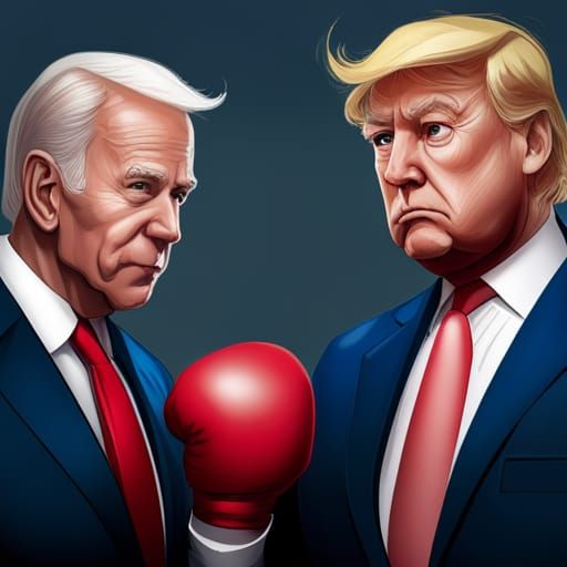 Biden and Trump art - User on NightCafe Creator - NightCafe Creator