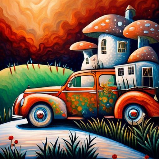 Mushroom Campervan.
