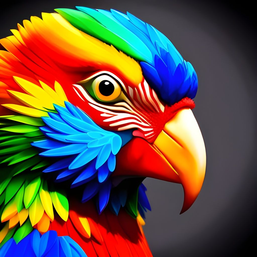 Rainbow Parrot  by @SAS