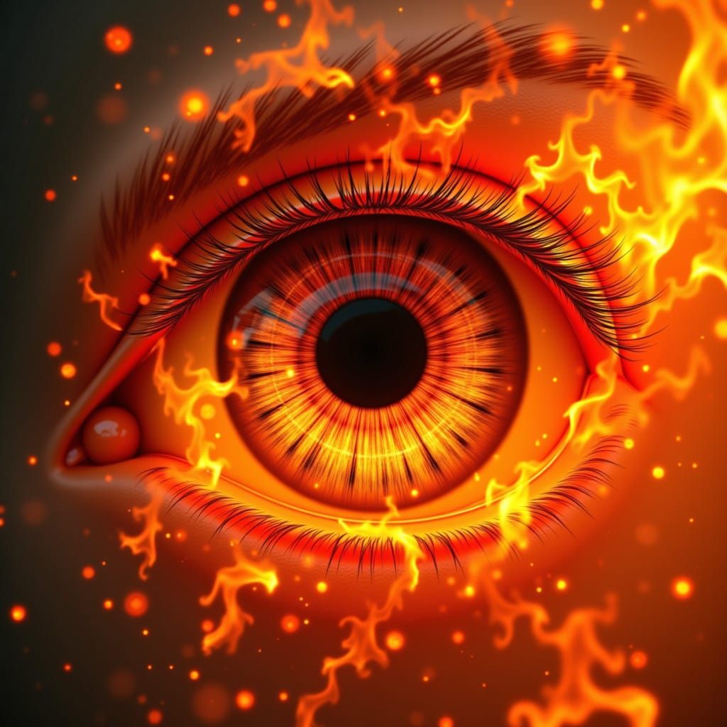 eye of fire <lora:The Fire of Red:1.0>