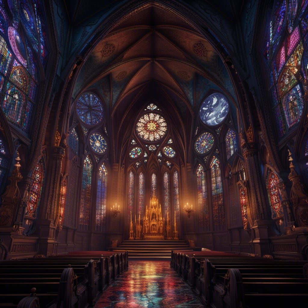 Gothic Style Church - AI Generated Artwork - NightCafe Creator