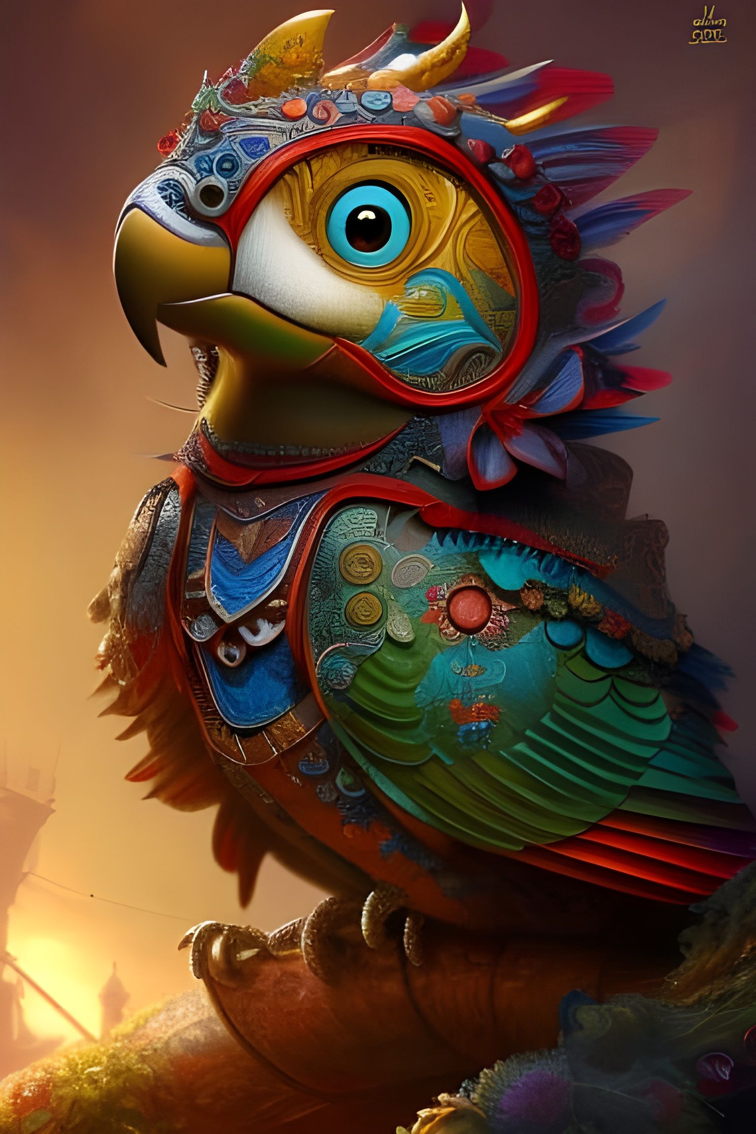Clockwork Parrot  by @Doublecrash