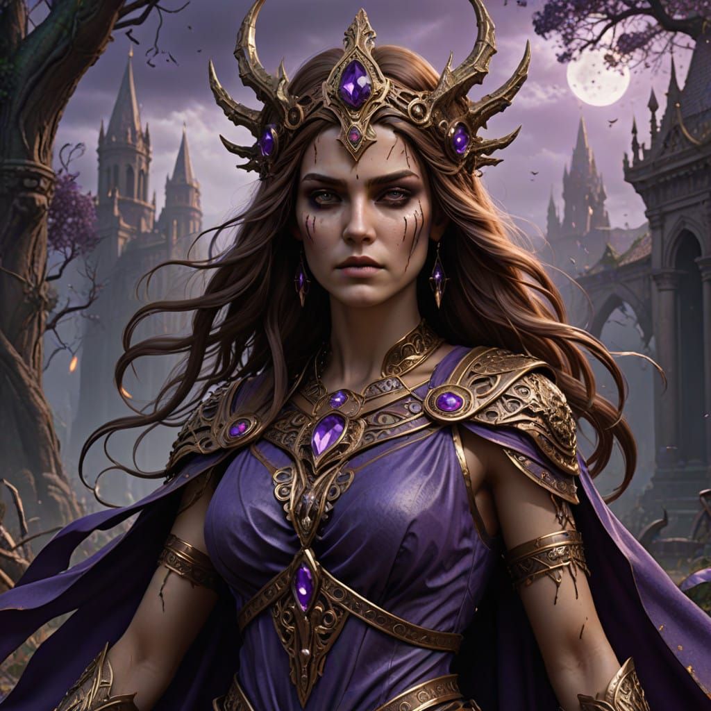 Goddess of Death in Vibrant Splendor - AI Art