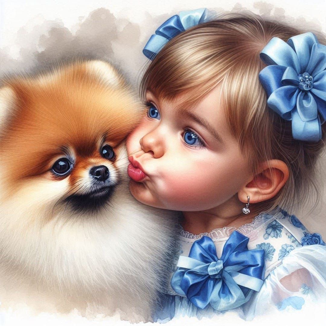 child and dog