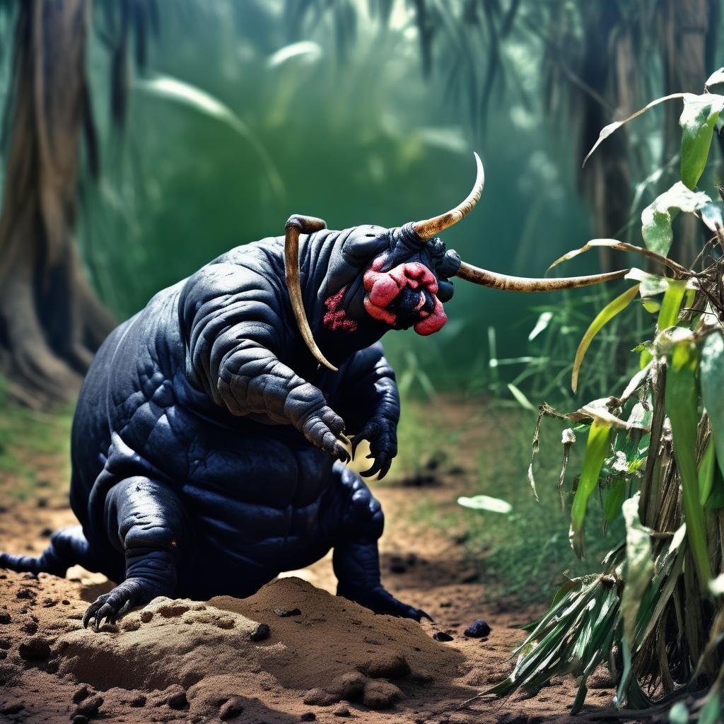 The black meat of the giant cenitipede , addictive, eat yourself sick