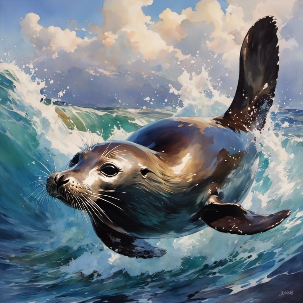 seal <lora:Soft Animals:1.0> 