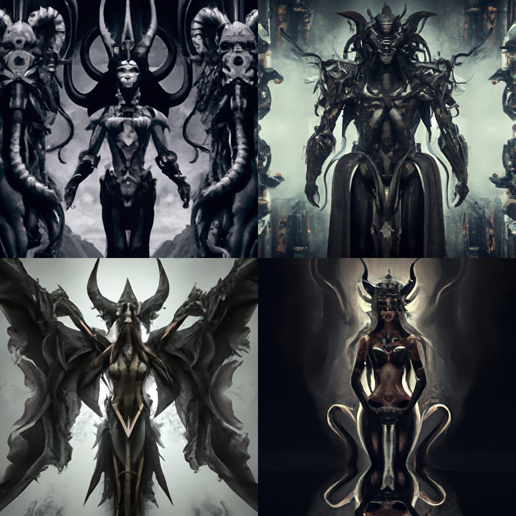 symmetrical demon, evil goddess with perfect body - AI Generated ...