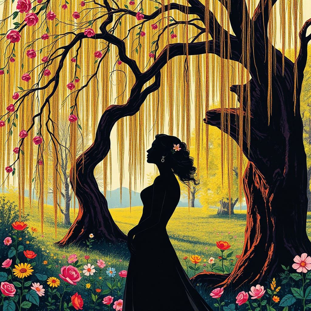 minimalist art, silhouette and shadows in colors, mixed media, collage, scrapbook with highly defined ...  by @Omarito 