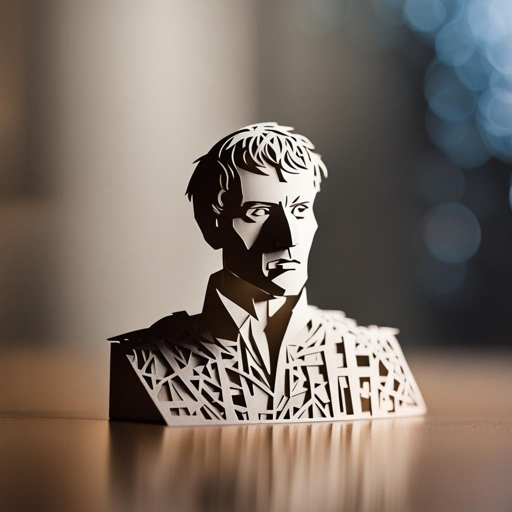 A papercut of Hamlet AI Generated Artwork NightCafe Creator