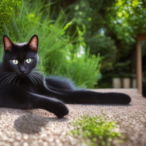 Black cat AI Generated Artwork NightCafe Creator