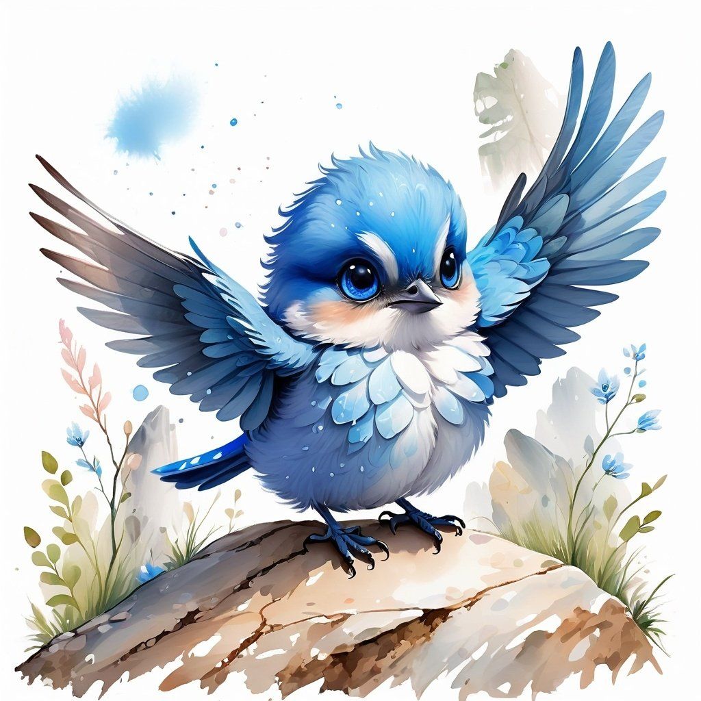 Baby Mountain Bluebird