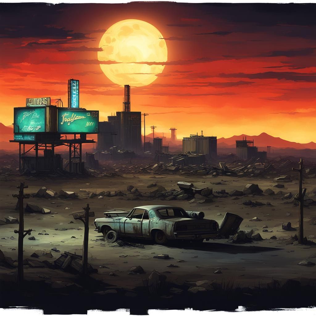 Fallout NV: Mojave wasteland Sunset (V1)
