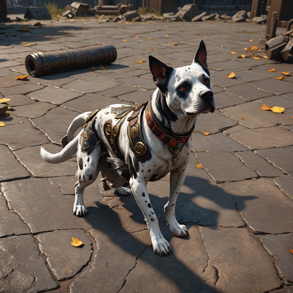 Sigma dog doing push ups