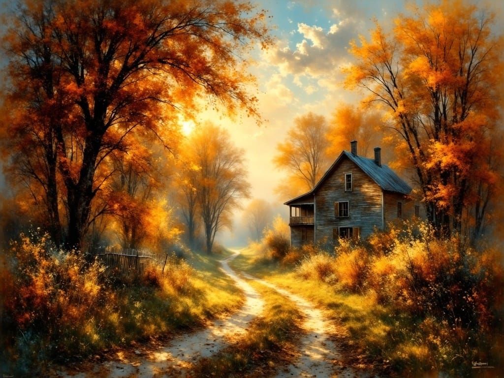 Autumn back road  by @John from Youngstown