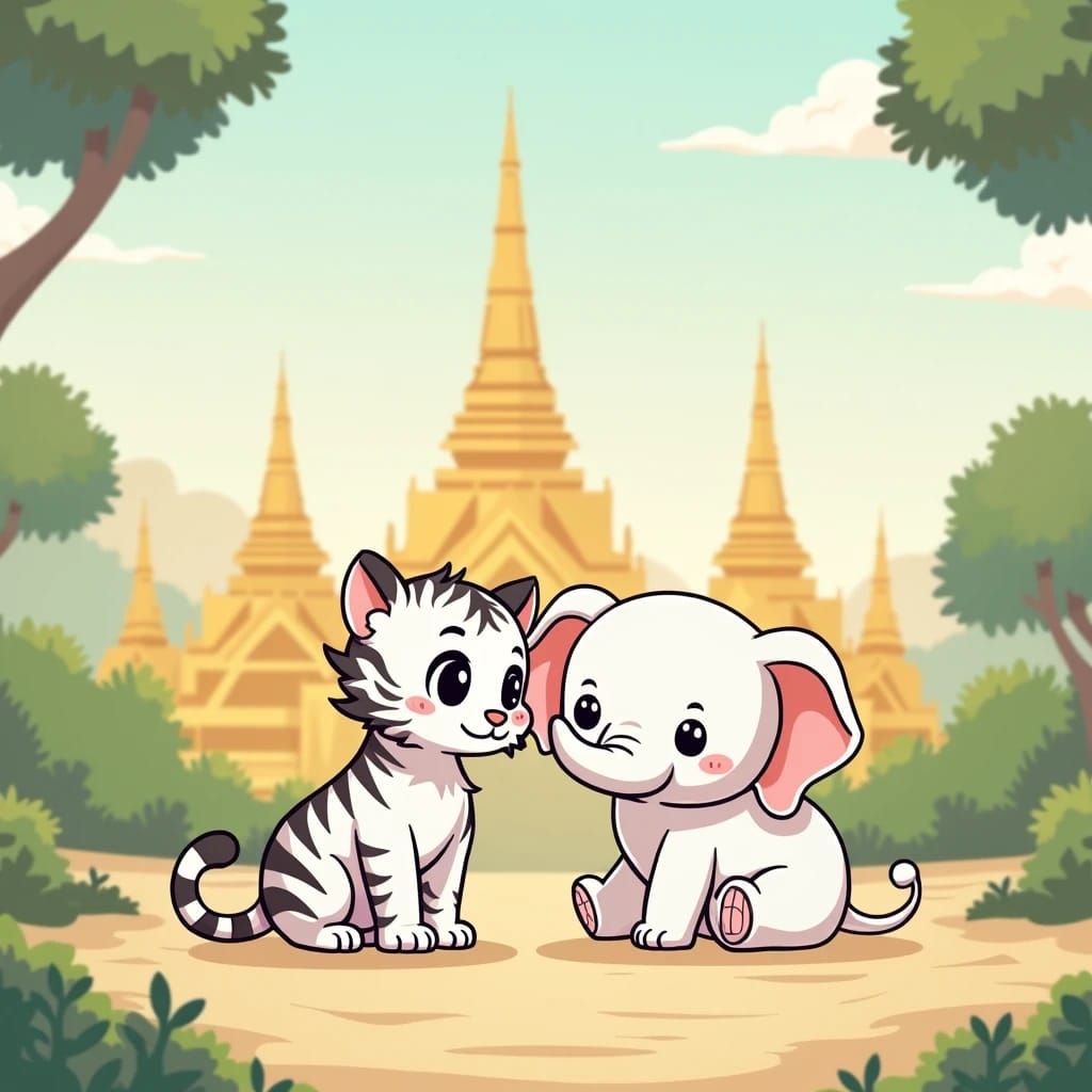White Tiger & White Elephant