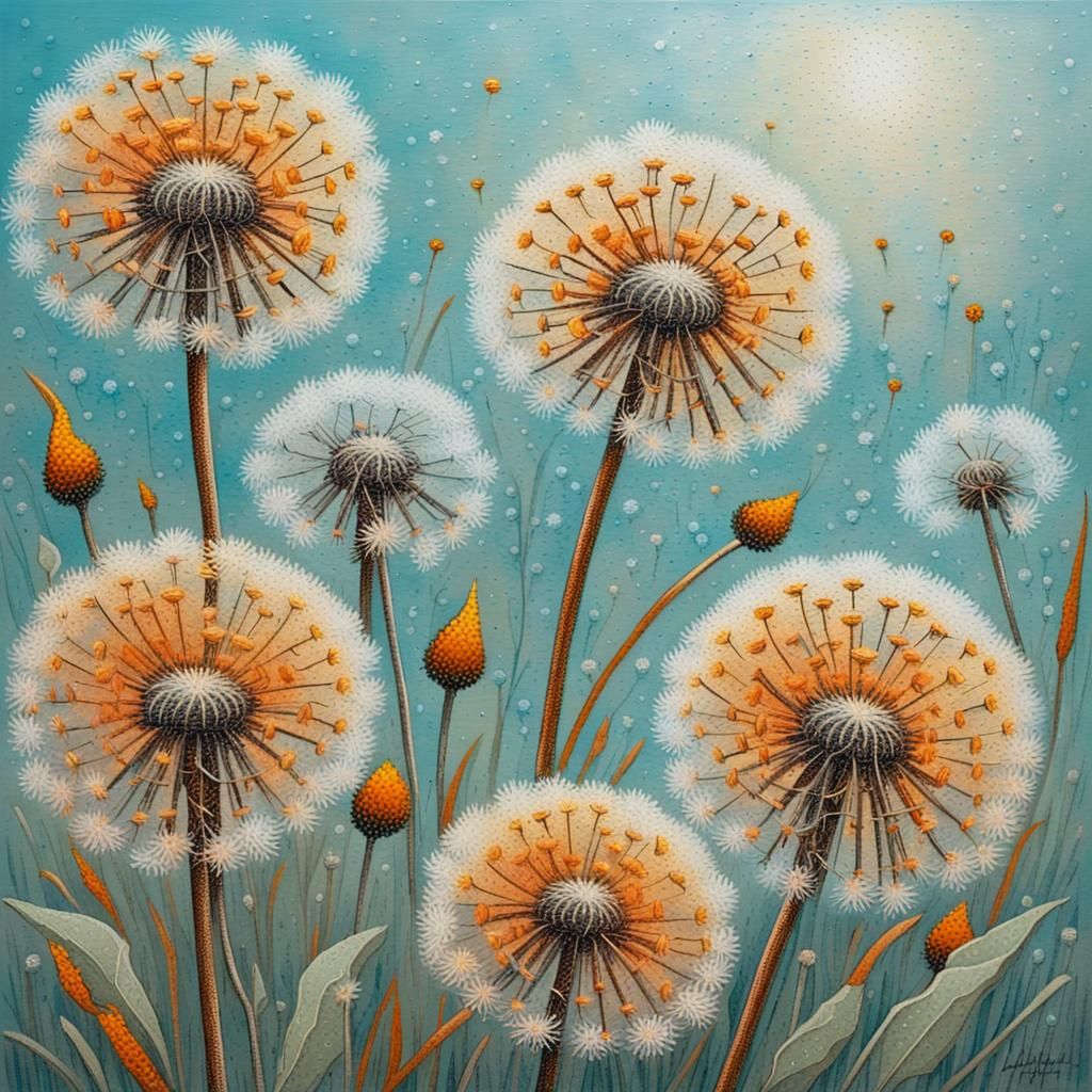 Dandelion Pointillism