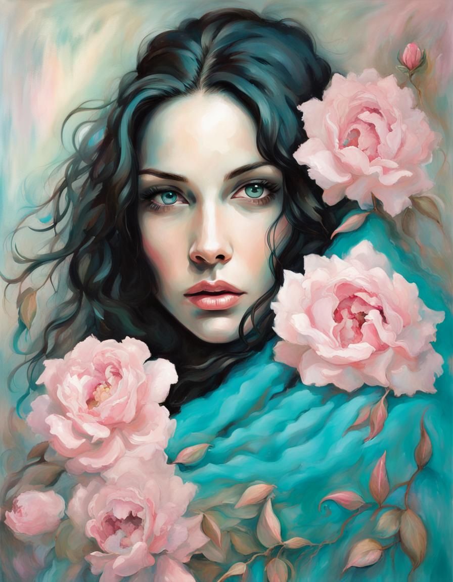 Flower Woman Portrait  by @goretti sobeit