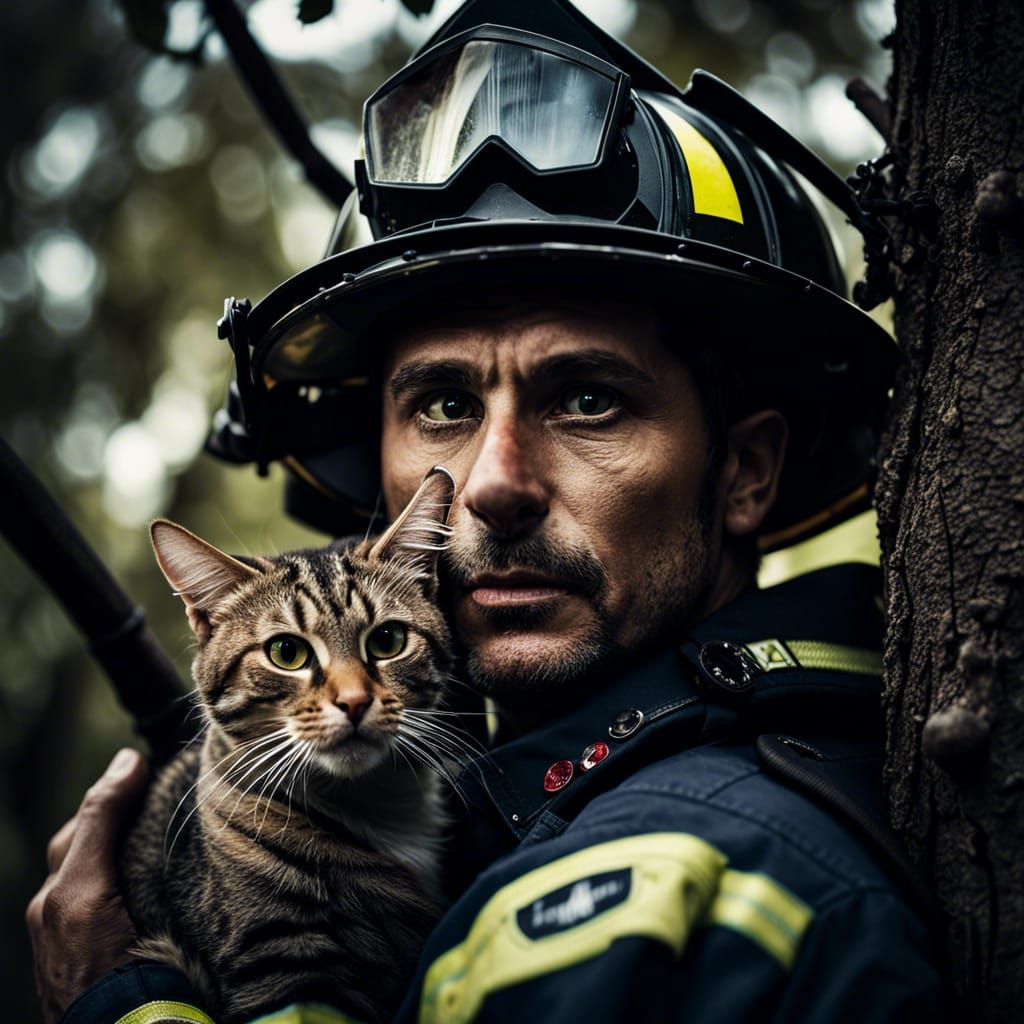 Cat rescue AI Generated Artwork NightCafe Creator