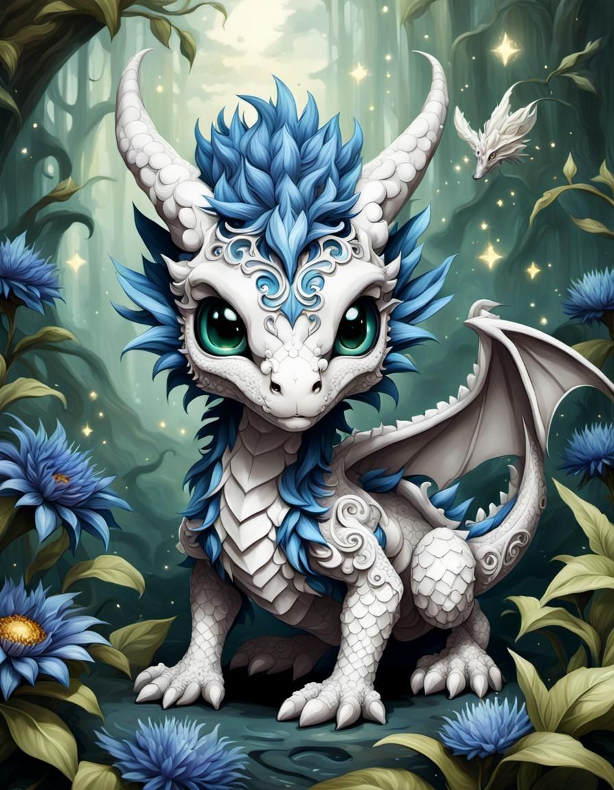 Chibi Dragon Cutie  by @Charlotte