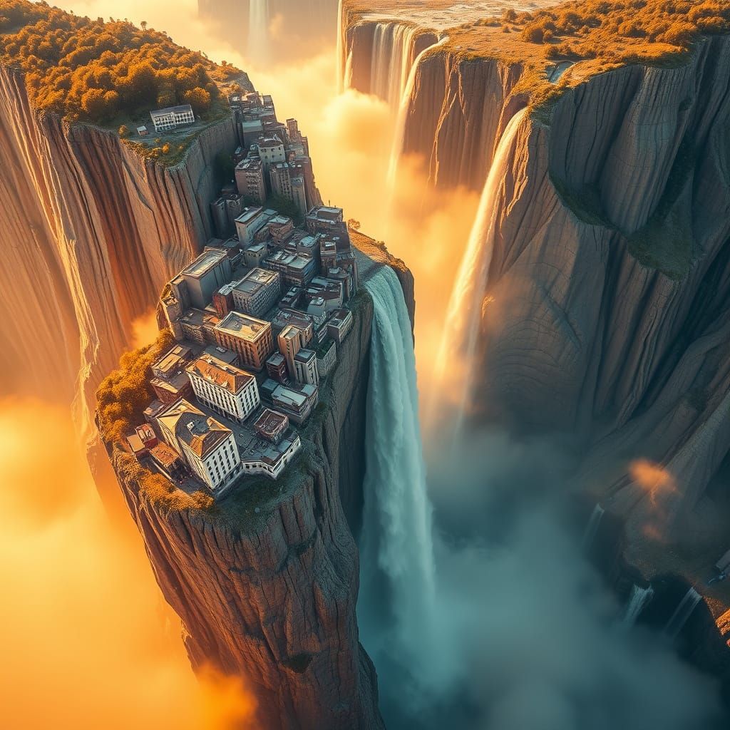 City on the edge of the abyss  by @Eldrad Syl