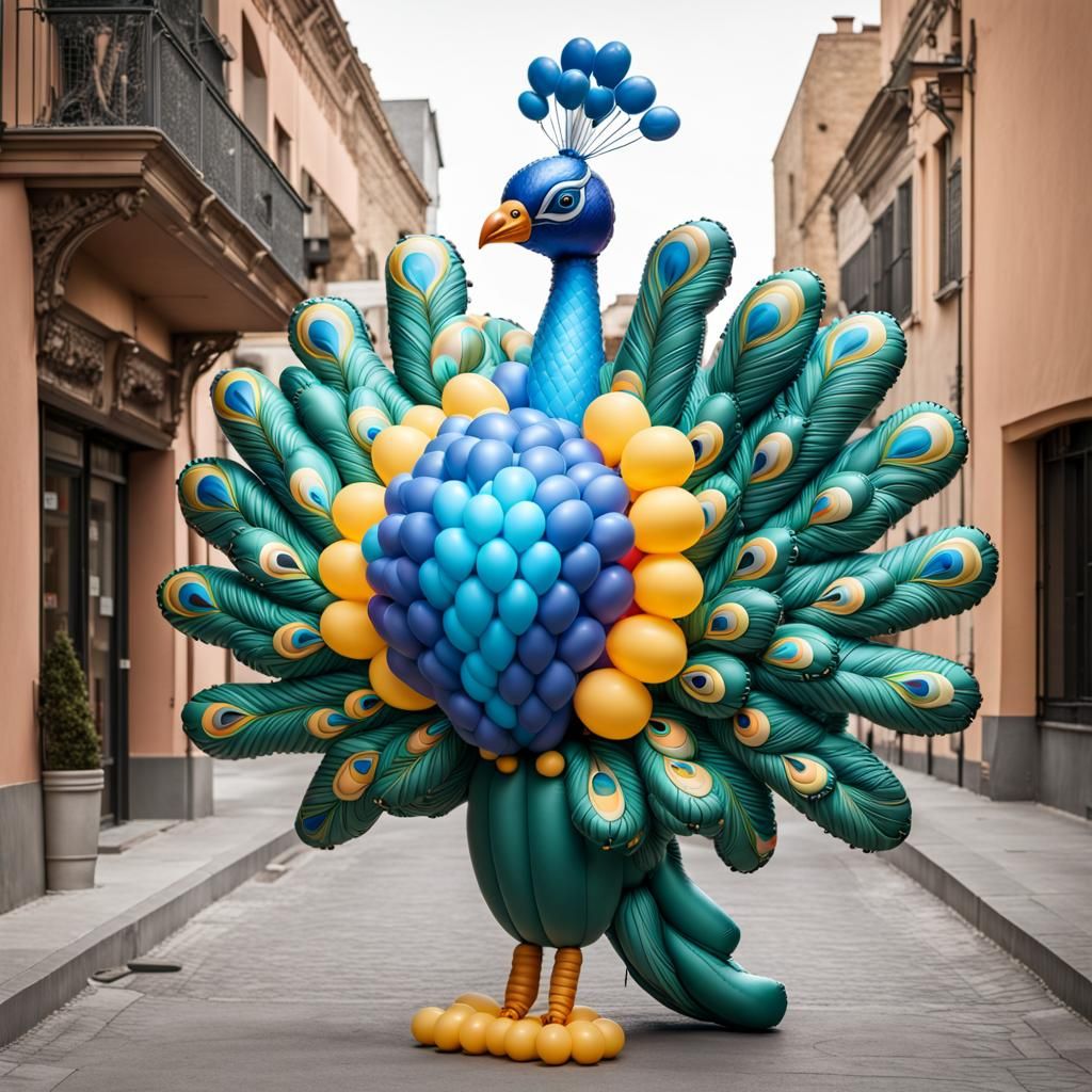Balloon Peacock   by @Maarten Smeets