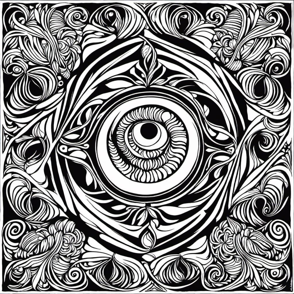 The All-Seeing Eye Coloring Page - AI Generated Artwork - NightCafe Creator