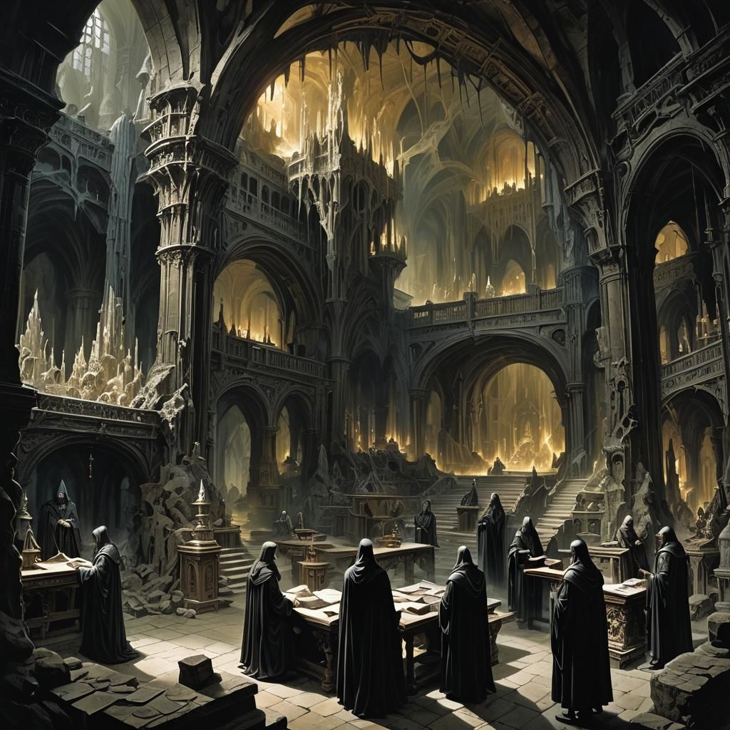 The Cardinal's lair beneath the cathedral  by @BunnyFooFoo