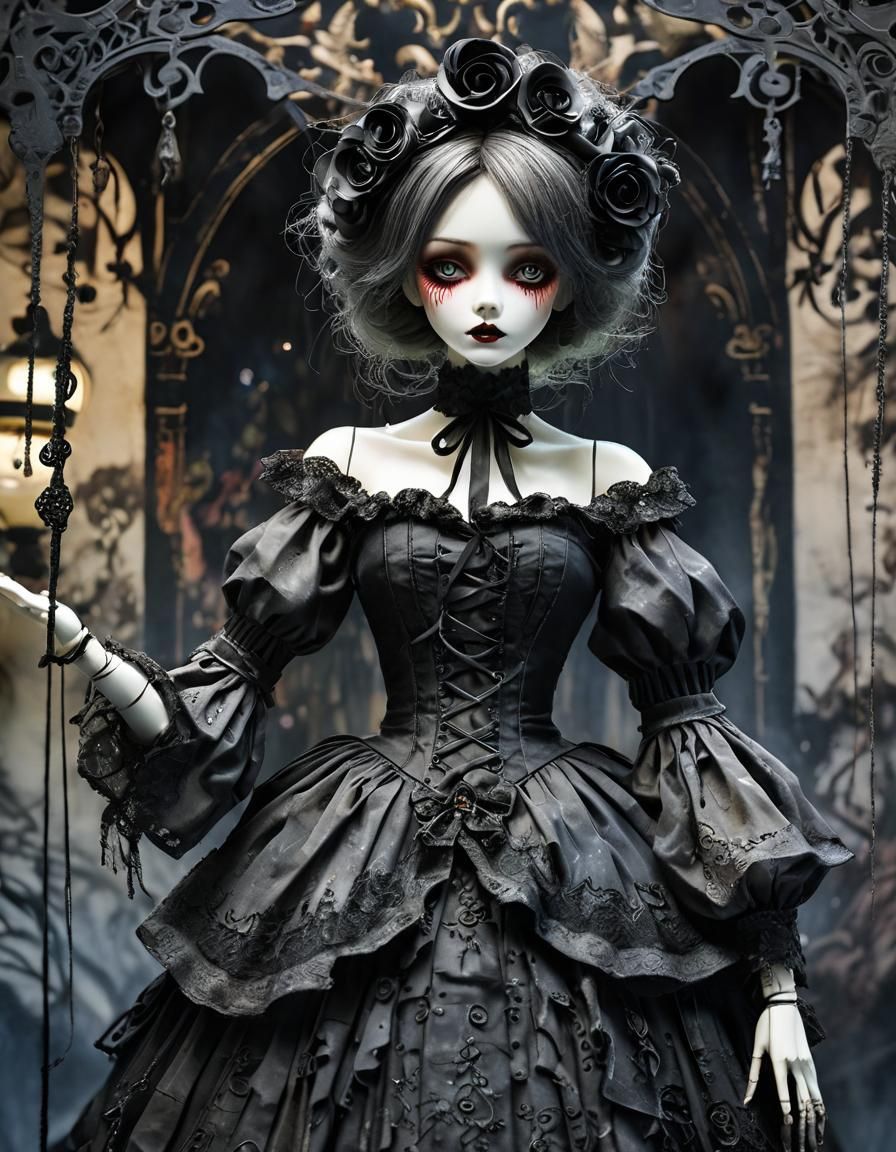 Victorian Marionette doll. 