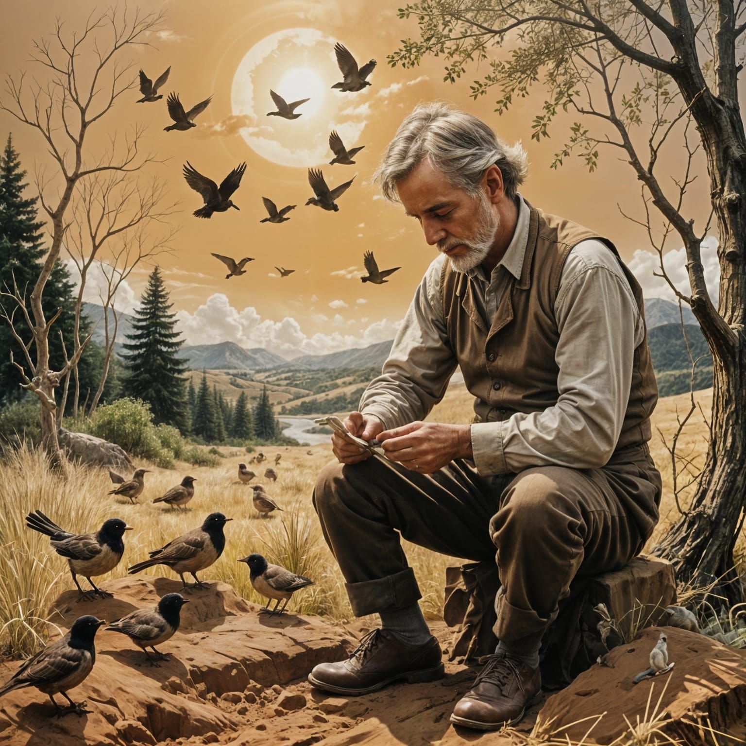 Feeding The Birds   by @Happy Jack