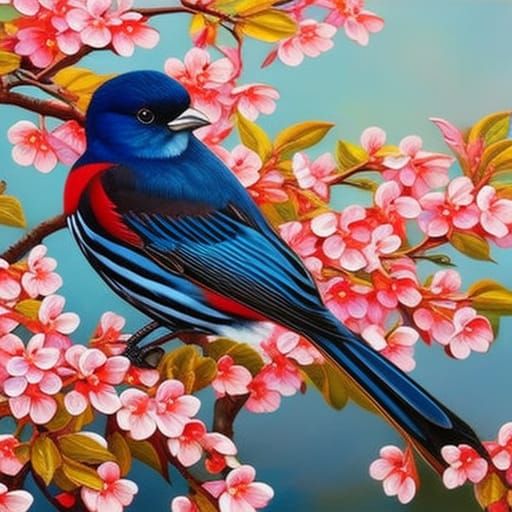 Oil Paintings, super realistic and gorgeous beautiful colorful bird ...