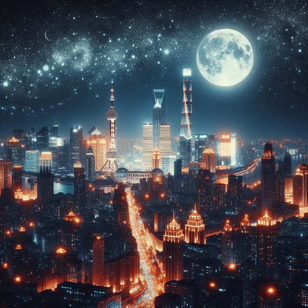 Shanghai at night