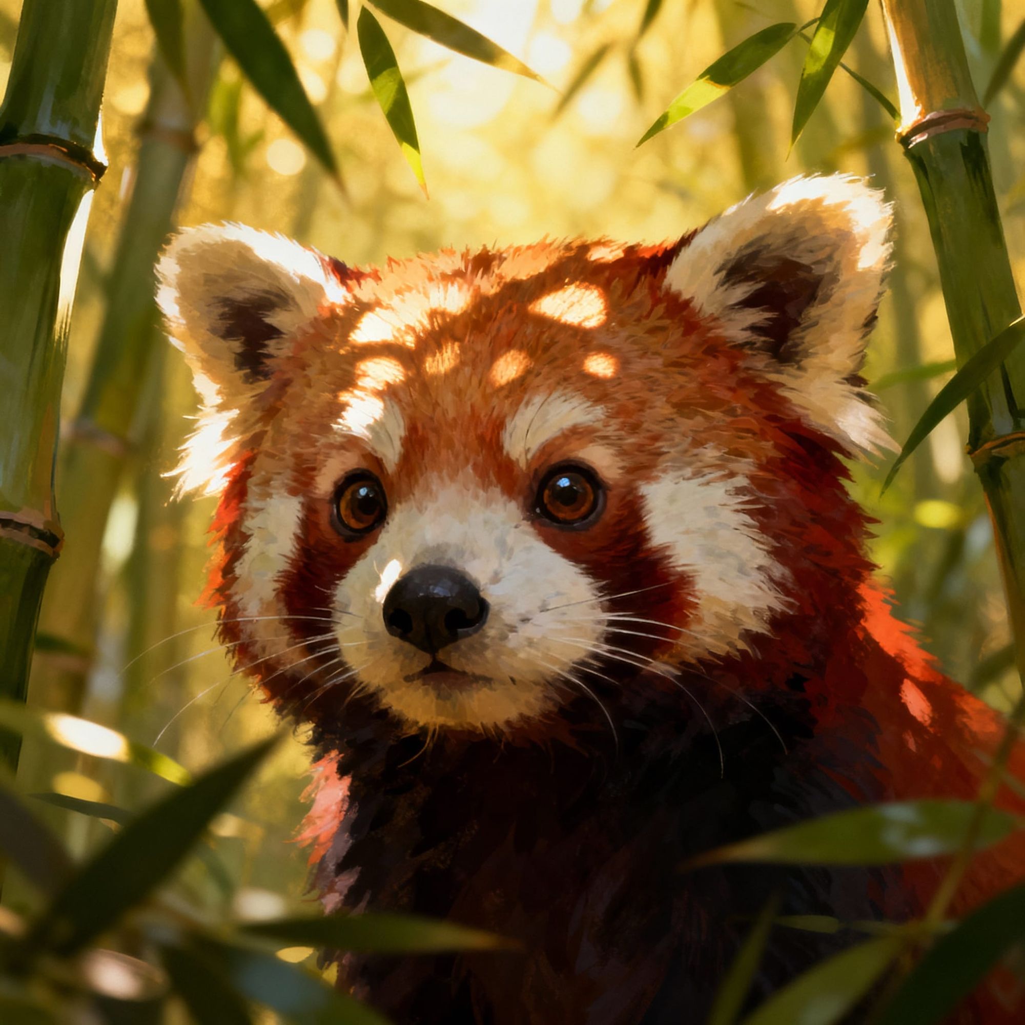Red Panda in dabble Light