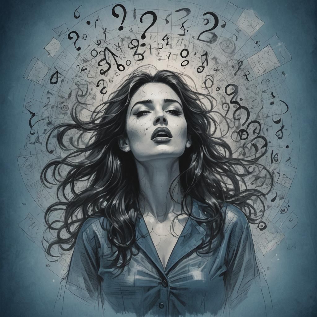 Ethereal Double Exposure of Model and Grunge Poster