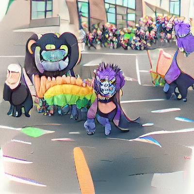 Monster pride parade