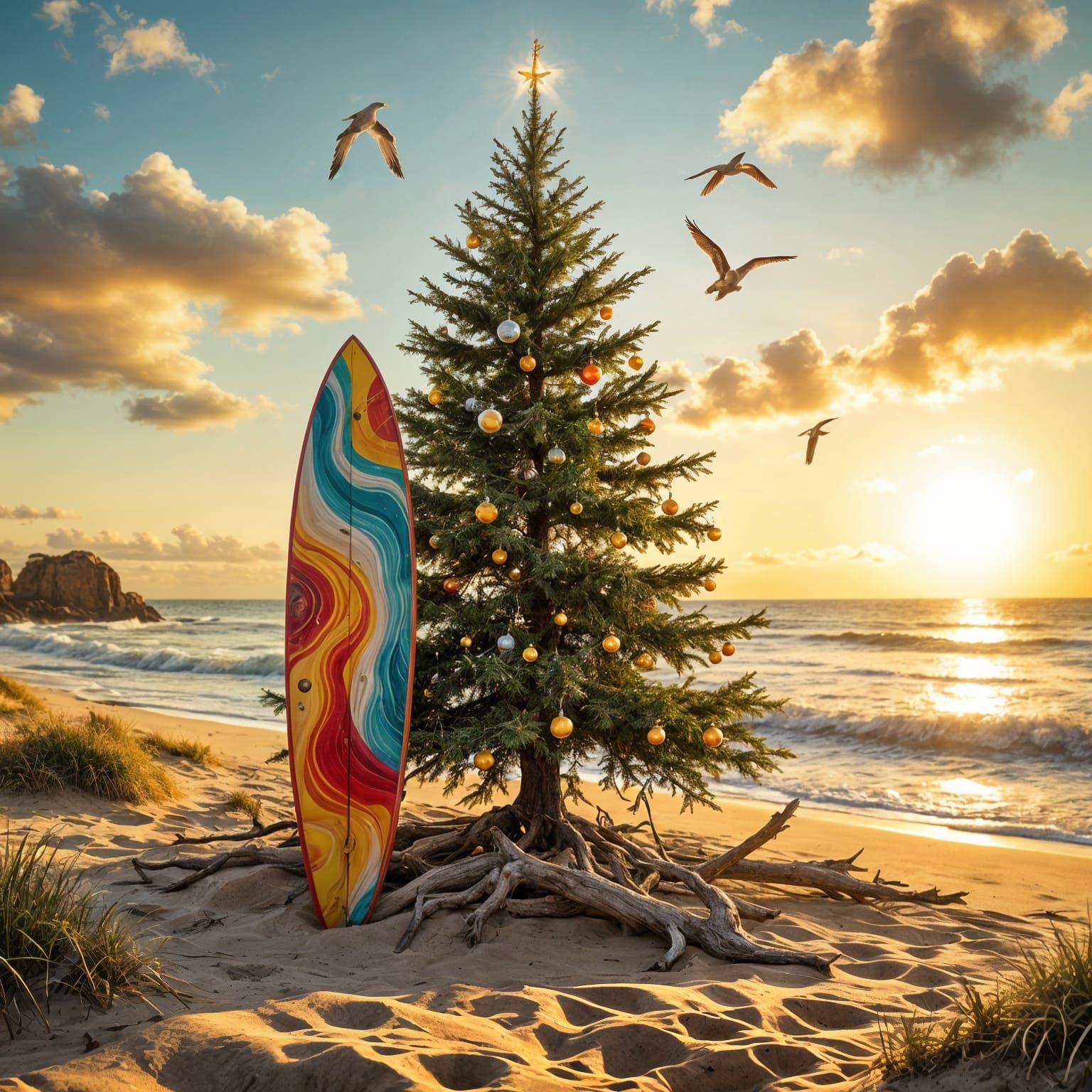Christmas on Australian beach