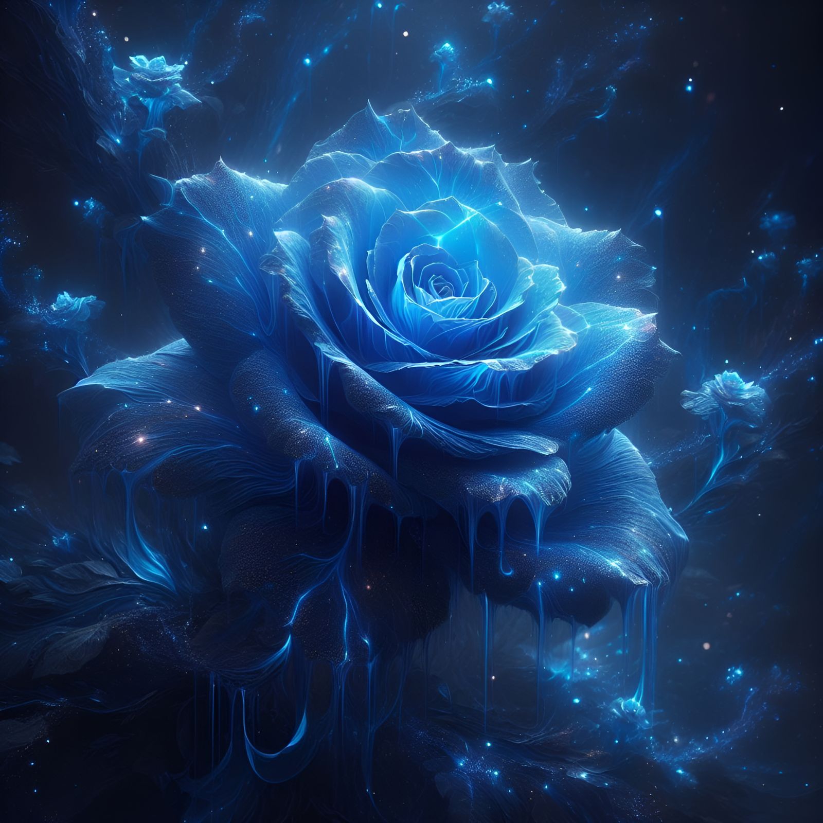 Blue Rose - AI Generated Artwork - NightCafe Creator