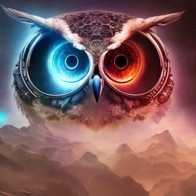 Cosmic Owl  by @Micheal Bomberger