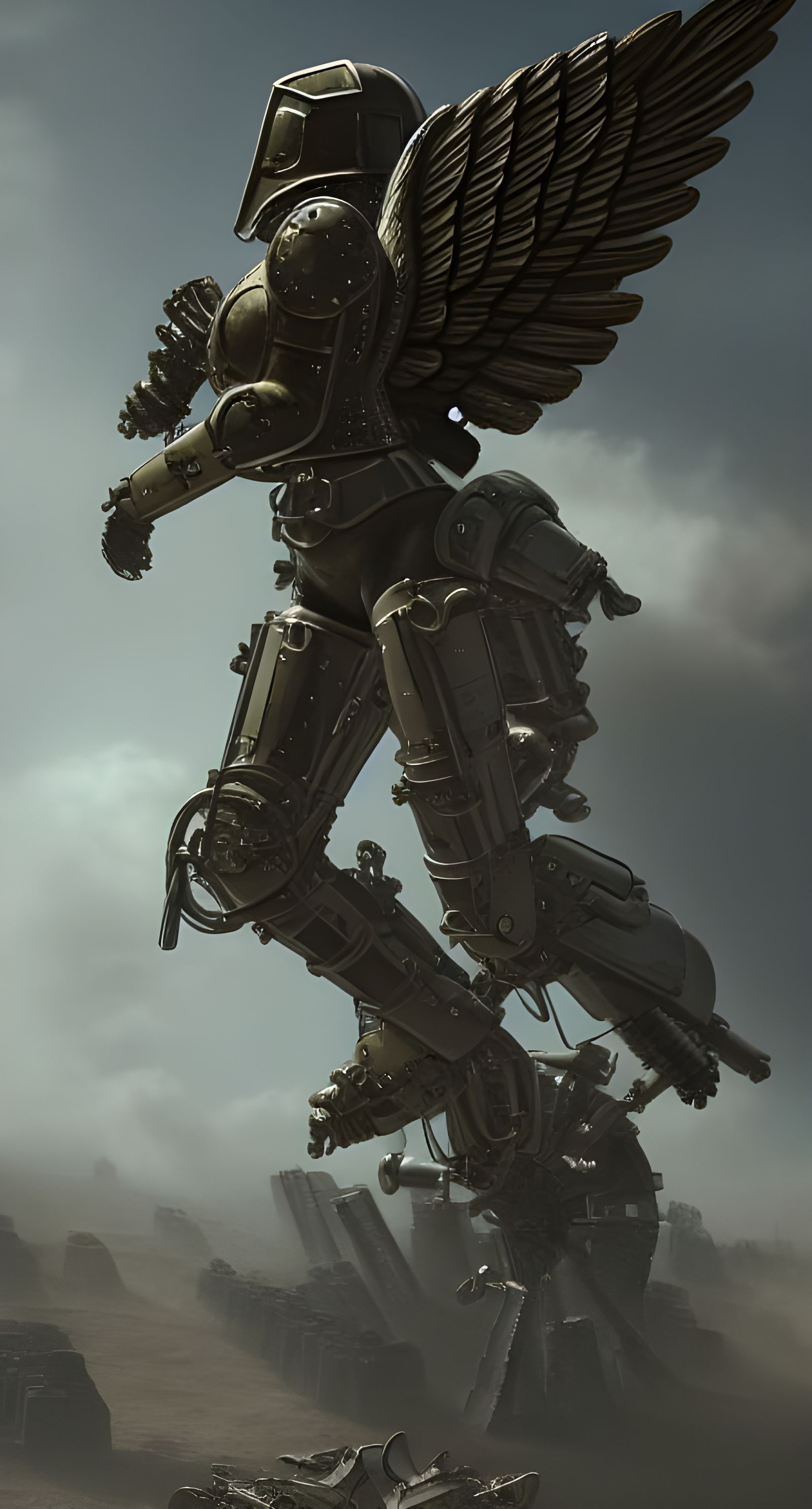 Dieselpunk armoured Angel undefined