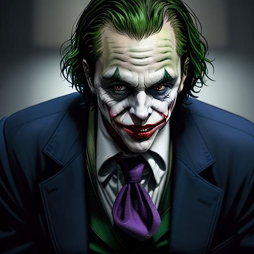 Batman becoming the joker - AI Generated Artwork - NightCafe Creator