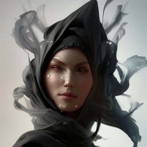 Masked mage in black robes - AI Generated Artwork - NightCafe Creator