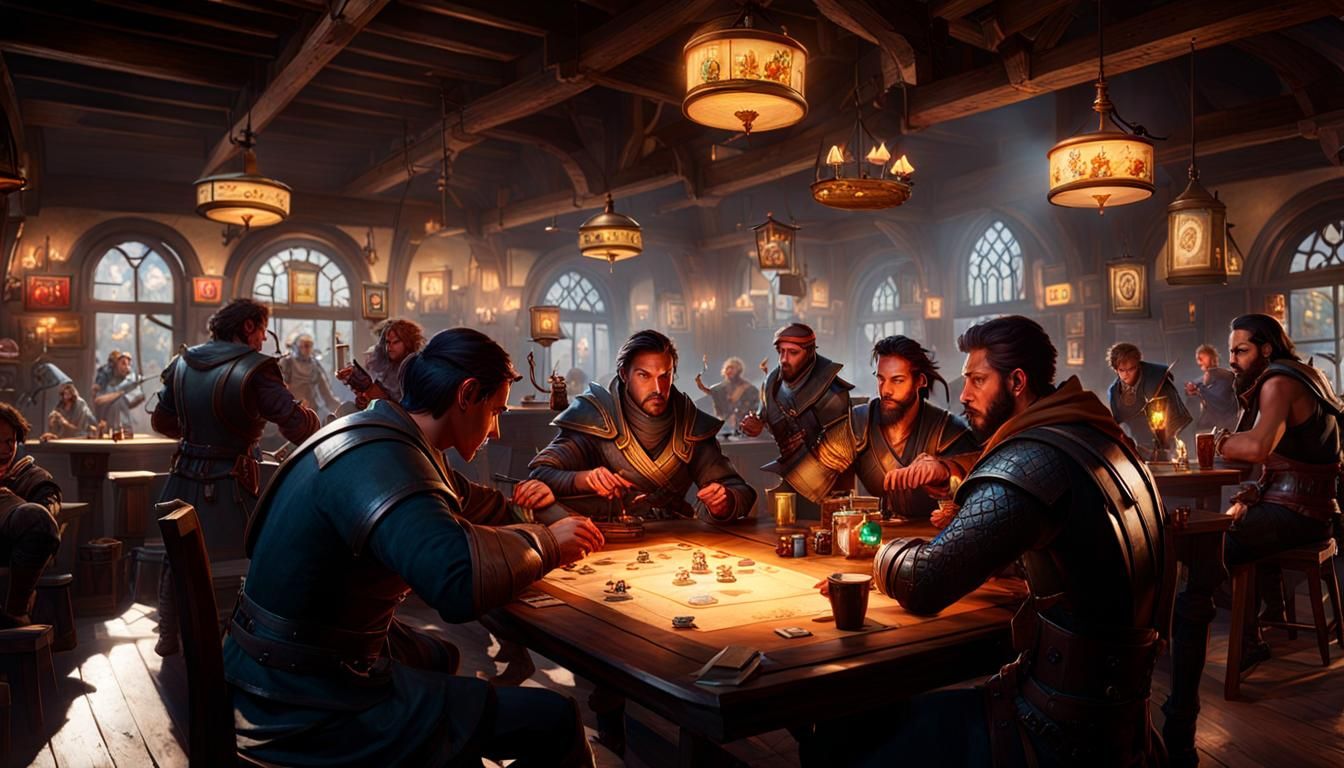 Playing Magic the Gathering in a Tavern