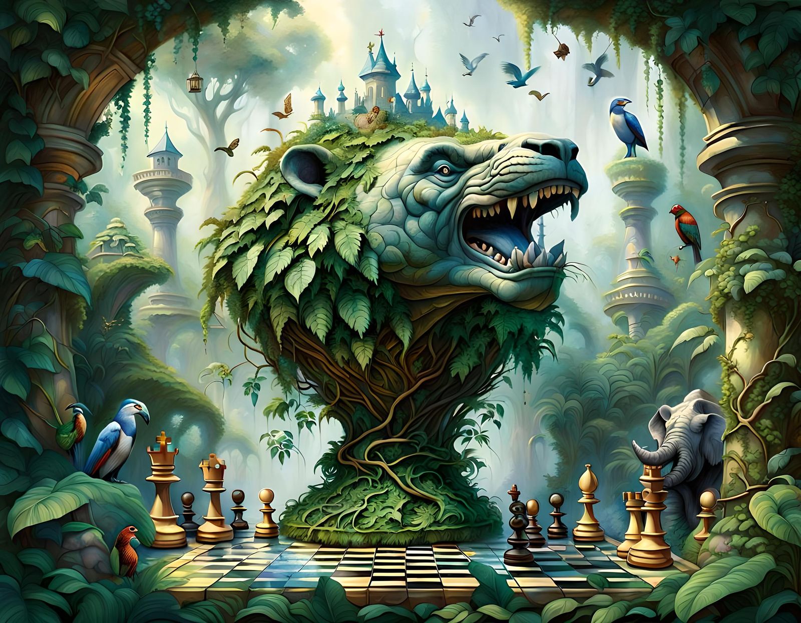 Wild Chess Game - AI Generated Artwork - NightCafe Creator