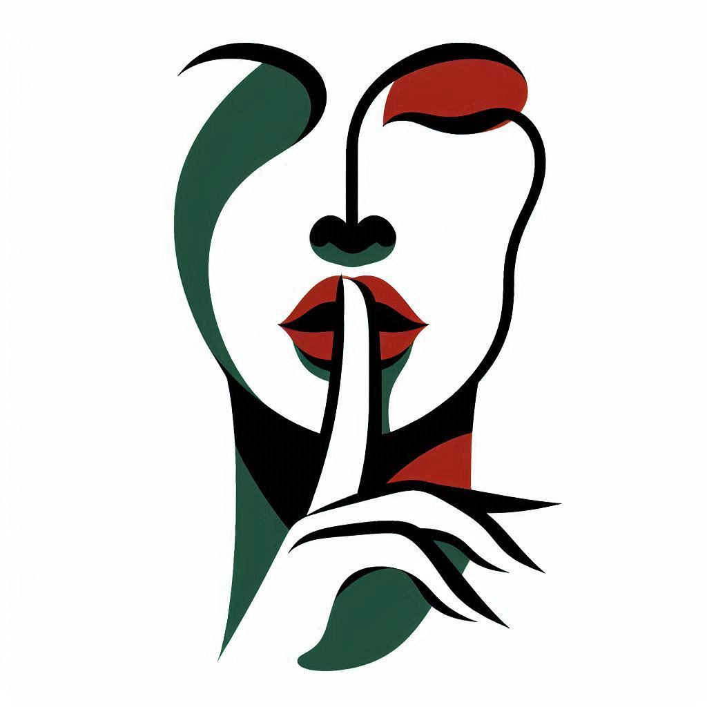 Shush | 🇵🇸 minimalist (DALL-E 3 - Clarity Upscale 50%)