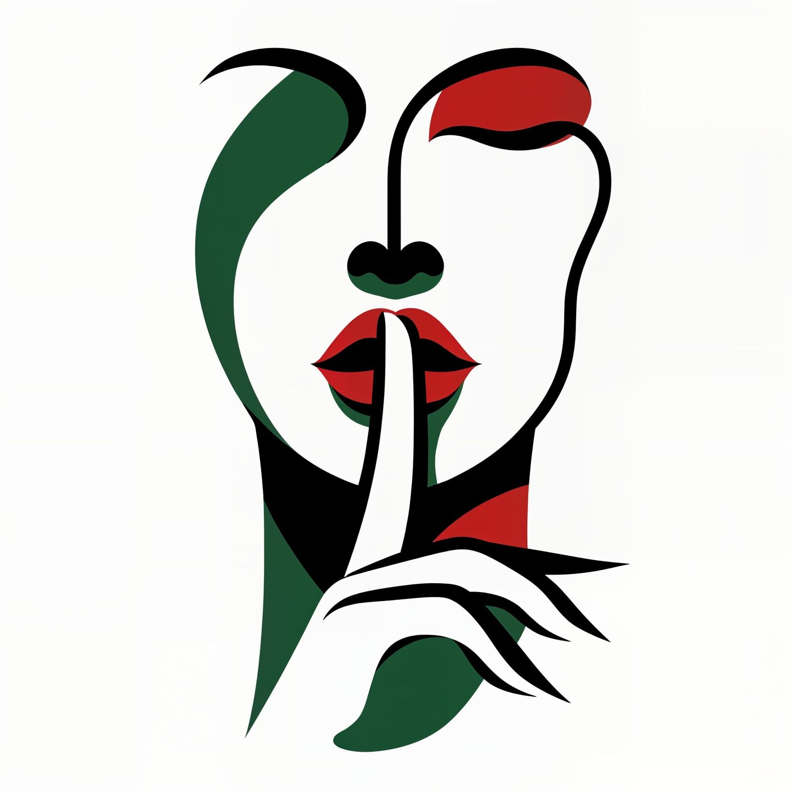 Shush | 🇵🇸 minimalist (DALL-E 3 - Clarity Upscale 50%)