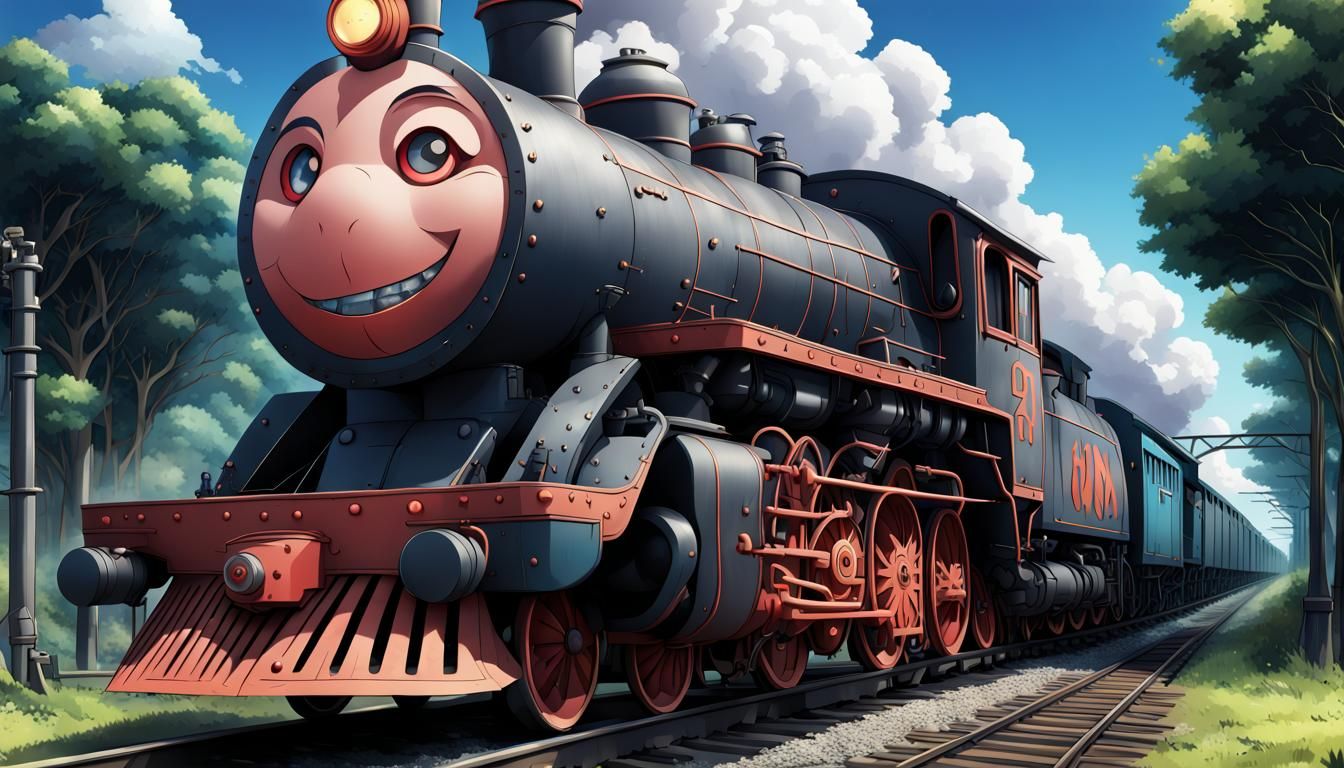 Monster Train in full growth anime 8k resolution